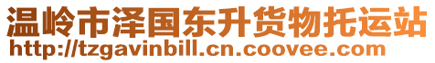 溫嶺市澤國(guó)東升貨物托運(yùn)站