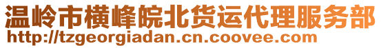溫嶺市橫峰皖北貨運代理服務部