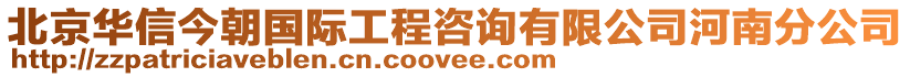 北京華信今朝國(guó)際工程咨詢有限公司河南分公司