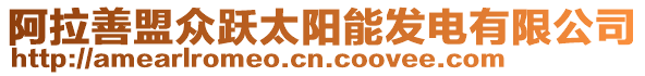 阿拉善盟眾躍太陽能發(fā)電有限公司