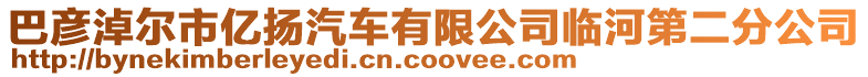 巴彥淖爾市億揚汽車有限公司臨河第二分公司