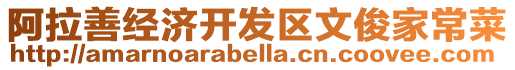 阿拉善經濟開發區文俊家常菜