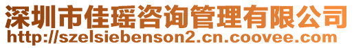 深圳市佳瑤咨詢管理有限公司