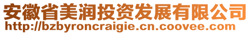 安徽省美润投资发展有限公司