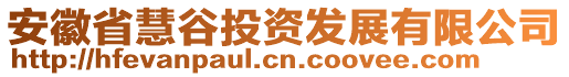 安徽省慧谷投资发展有限公司