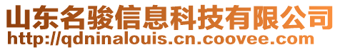 山東名駿信息科技有限公司