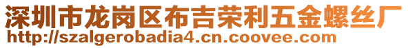 深圳市龍崗區(qū)布吉榮利五金螺絲廠