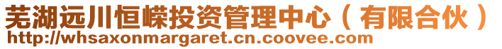 蕪湖遠川恒嶸投資管理中心(有限合伙)