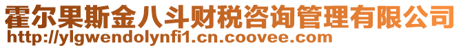 霍爾果斯金八斗財(cái)稅咨詢管理有限公司