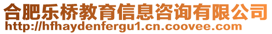 合肥樂(lè)橋教育信息咨詢有限公司