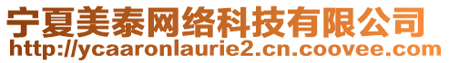 寧夏美泰網(wǎng)絡(luò)科技有限公司
