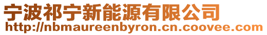 寧波祁寧新能源有限公司
