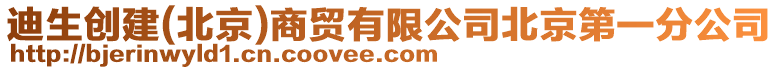 迪生創建(北京)商貿有限公司北京第一分公司