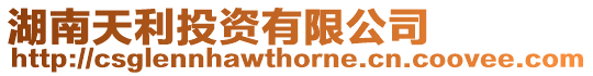 湖南天利投資有限公司