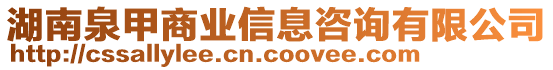 湖南泉甲商業信息咨詢有限公司