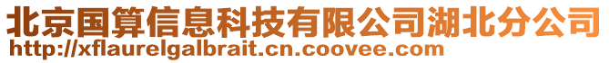 北京國(guó)算信息科技有限公司湖北分公司