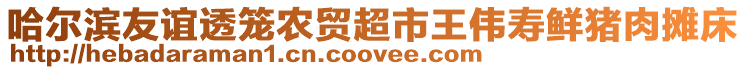 哈爾濱友誼透籠農貿超市王偉壽鮮豬肉攤床