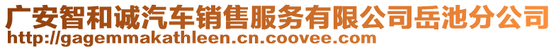 廣安智和誠(chéng)汽車銷售服務(wù)有限公司岳池分公司