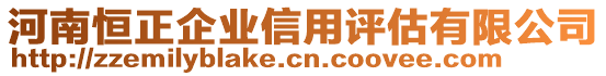 河南恒正企業(yè)信用評估有限公司