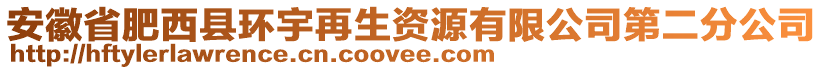 安徽省肥西縣環(huán)宇再生資源有限公司第二分公司