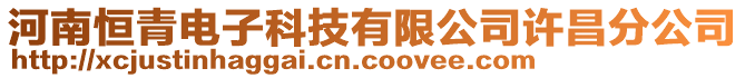 河南恒青電子科技有限公司許昌分公司