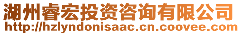 湖州睿宏投資咨詢有限公司