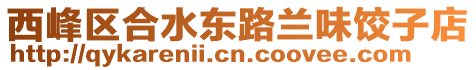 西峰區合水東路蘭味餃子店