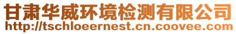 甘肅華威環(huán)境檢測有限公司