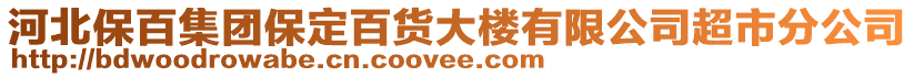 河北保百集團(tuán)保定百貨大樓有限公司超市分公司