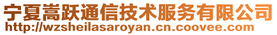 寧夏嵩躍通信技術(shù)服務(wù)有限公司