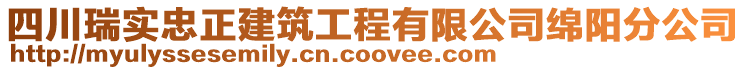 四川瑞實忠正建筑工程有限公司綿陽分公司