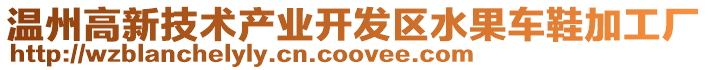 溫州高新技術產業開發區水果車鞋加工廠