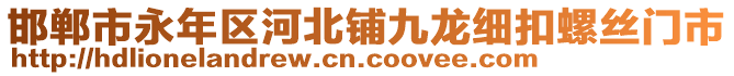 邯鄲市永年區(qū)河北鋪九龍細扣螺絲門市