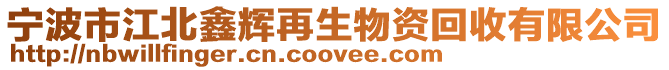 寧波市江北鑫輝再生物資回收有限公司