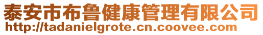 泰安市布魯健康管理有限公司