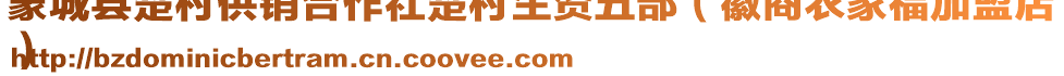 蒙城縣楚村供銷合作社楚村生資五部(徽商農(nóng)家福加盟店
)