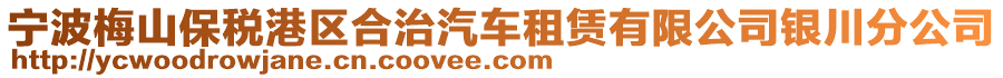 寧波梅山保稅港區(qū)合治汽車租賃有限公司銀川分公司