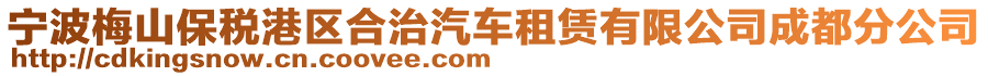 寧波梅山保稅港區(qū)合治汽車租賃有限公司成都分公司