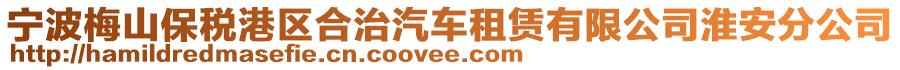 寧波梅山保稅港區(qū)合治汽車租賃有限公司淮安分公司
