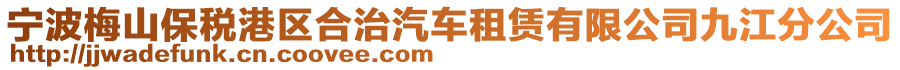 寧波梅山保稅港區(qū)合治汽車租賃有限公司九江分公司