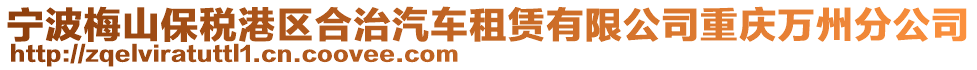 寧波梅山保稅港區(qū)合治汽車租賃有限公司重慶萬州分公司