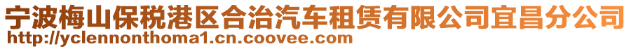 寧波梅山保稅港區(qū)合治汽車租賃有限公司宜昌分公司