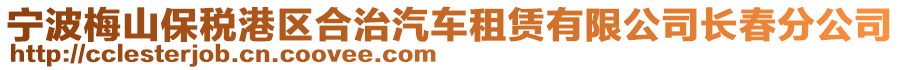 寧波梅山保稅港區(qū)合治汽車租賃有限公司長春分公司