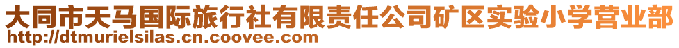 大同市天馬國(guó)際旅行社有限責(zé)任公司礦區(qū)實(shí)驗(yàn)小學(xué)營(yíng)業(yè)部