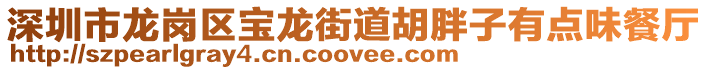 深圳市龍崗區寶龍街道胡胖子有點味餐廳