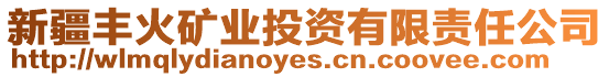 新疆豐火礦業(yè)投資有限責(zé)任公司