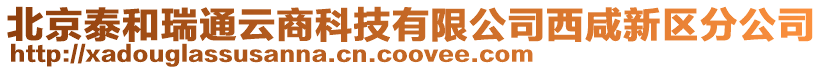 北京泰和瑞通云商科技有限公司西咸新區(qū)分公司