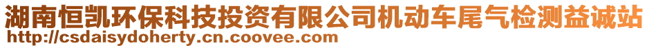 湖南恒凱環(huán)?？萍纪顿Y有限公司機(jī)動(dòng)車尾氣檢測益誠站