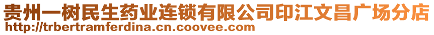 貴州一樹民生藥業(yè)連鎖有限公司印江文昌廣場分店