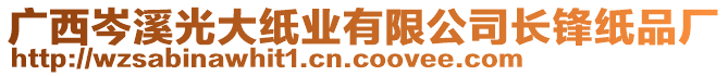 廣西岑溪光大紙業(yè)有限公司長(zhǎng)鋒紙品廠